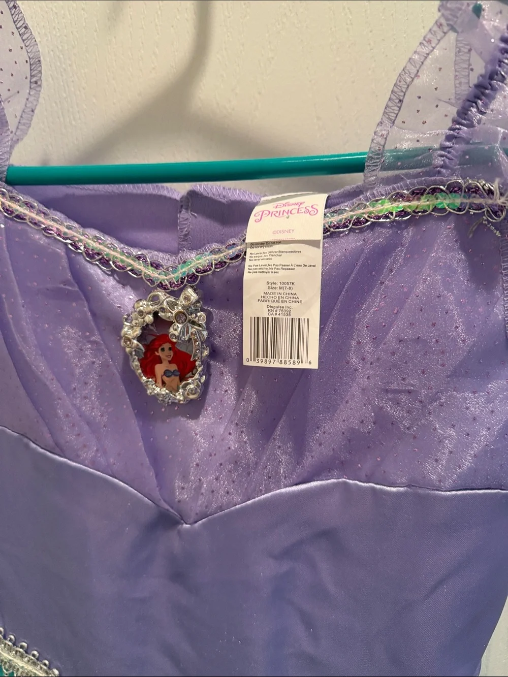 Disney Ariel from Little, mermaid purple and green 7/8 costume